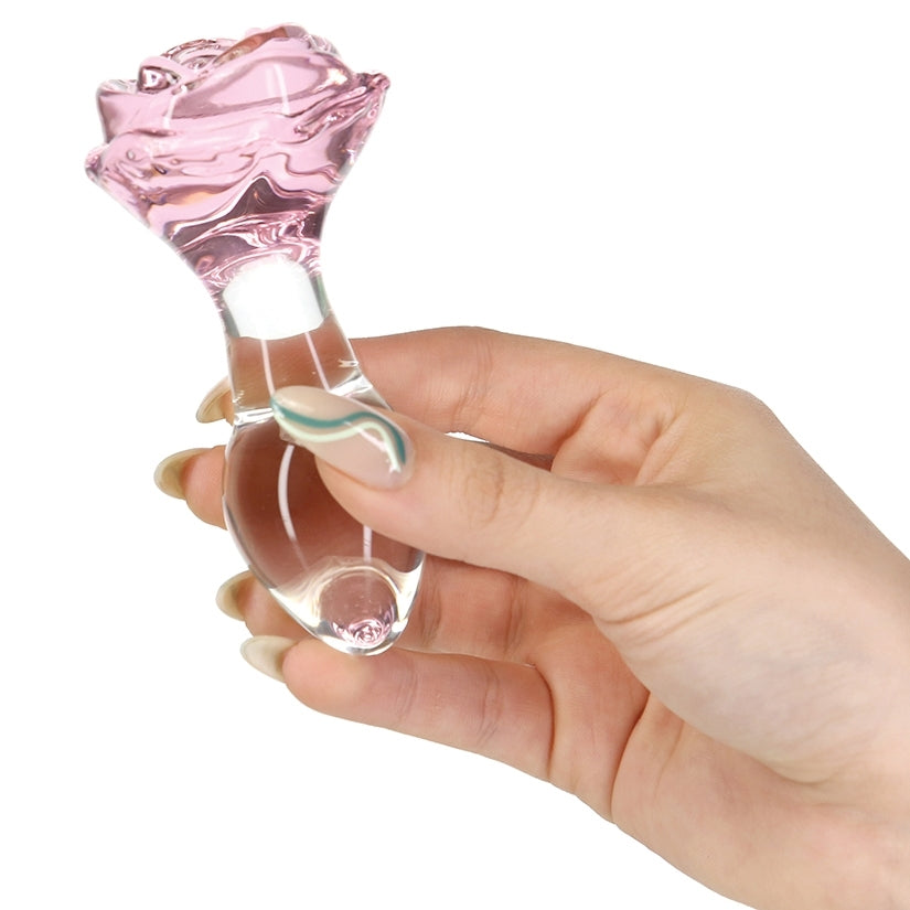 Pillow Talk Rosy Glass Anal Plug