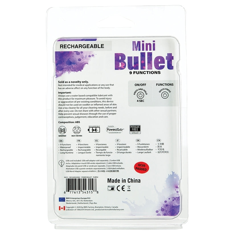 PowerBullet Mini 9 Function Rechargeable-Purple 2.5