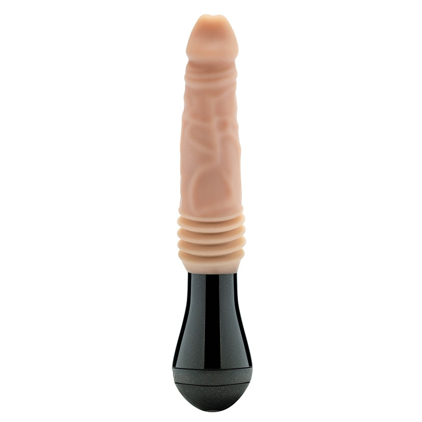 Dr. Skin Silicone Dr. Knight Thrusting Gyrating Vibrating Dildo-Beige