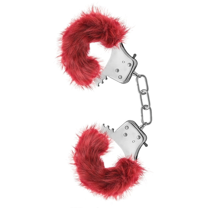 Temptasia Plush Fur Cuffs-Burgundy