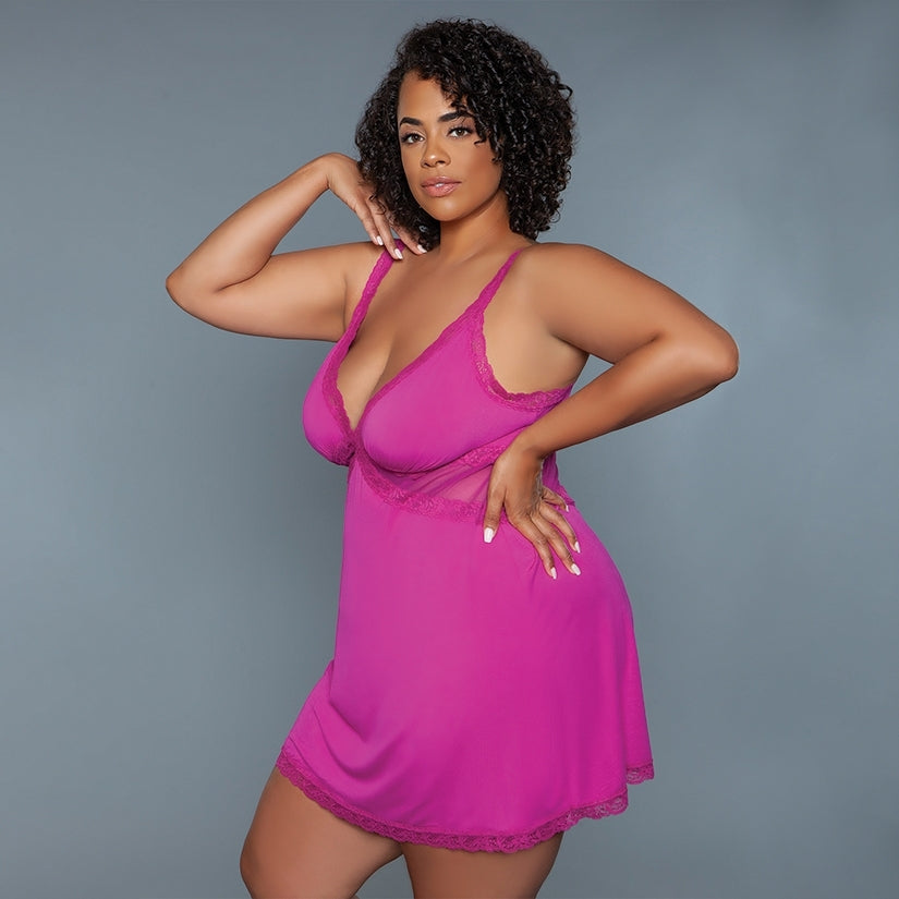 Bewicked Alexi Slip-Pink 3X-Boxed