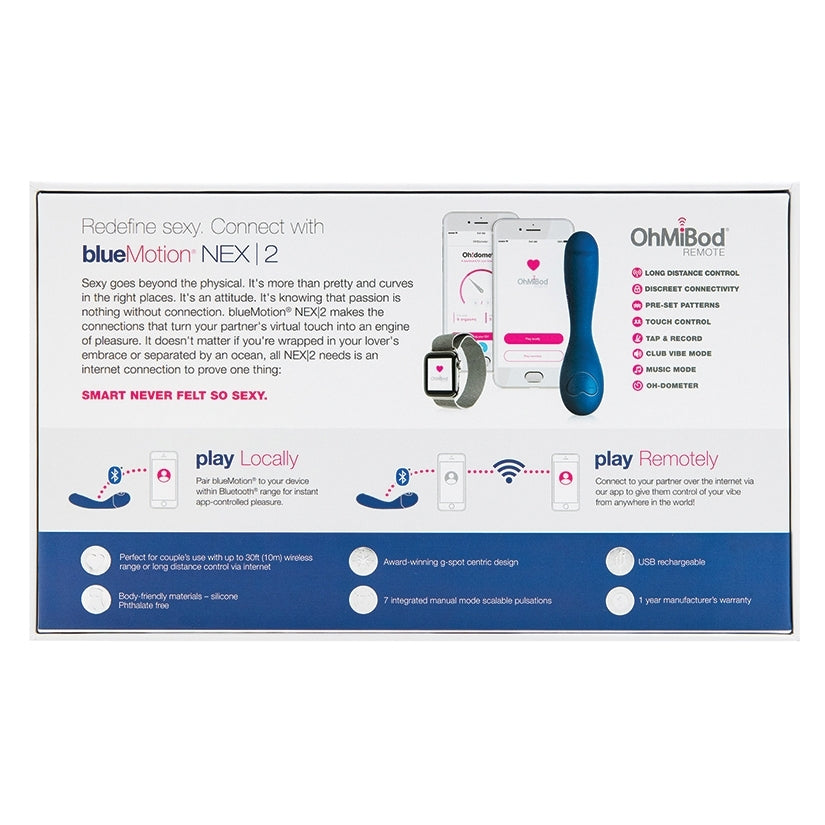 OhMiBod blueMotion NEX|2 (2nd Generation)-Navy Blue