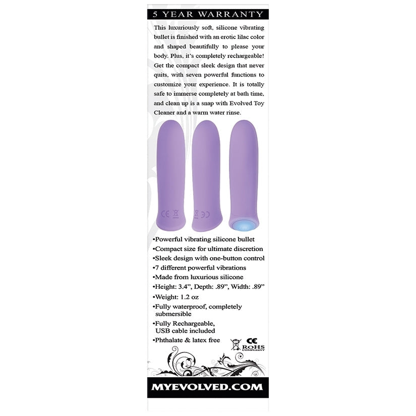 Evolved Purple Haze Silicone Bullet-Purple