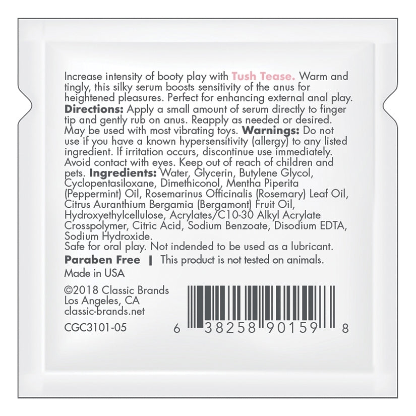 CG Tush Tease Anal Stimulant-Au Natural Foil