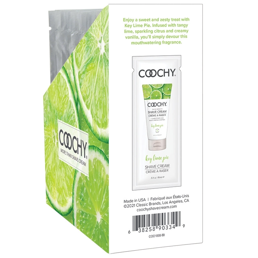 Coochy Shave Cream-Key Lime Pie 15ml Foil Display of 24