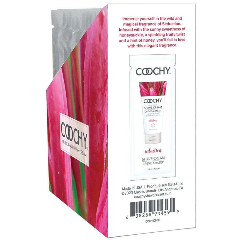 Coochy Shave Cream-Seduction 15ml Foil Display of 24