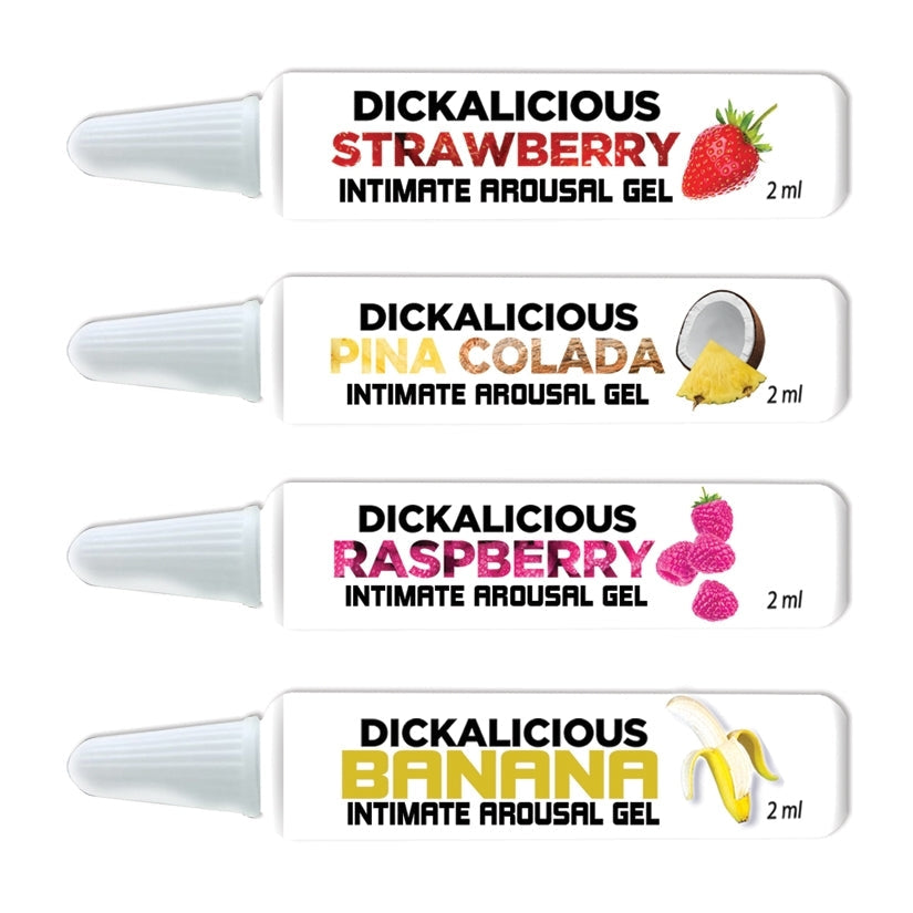 Dickalicious Gel-Assorted Hanging Display of 144 2ML Tubes