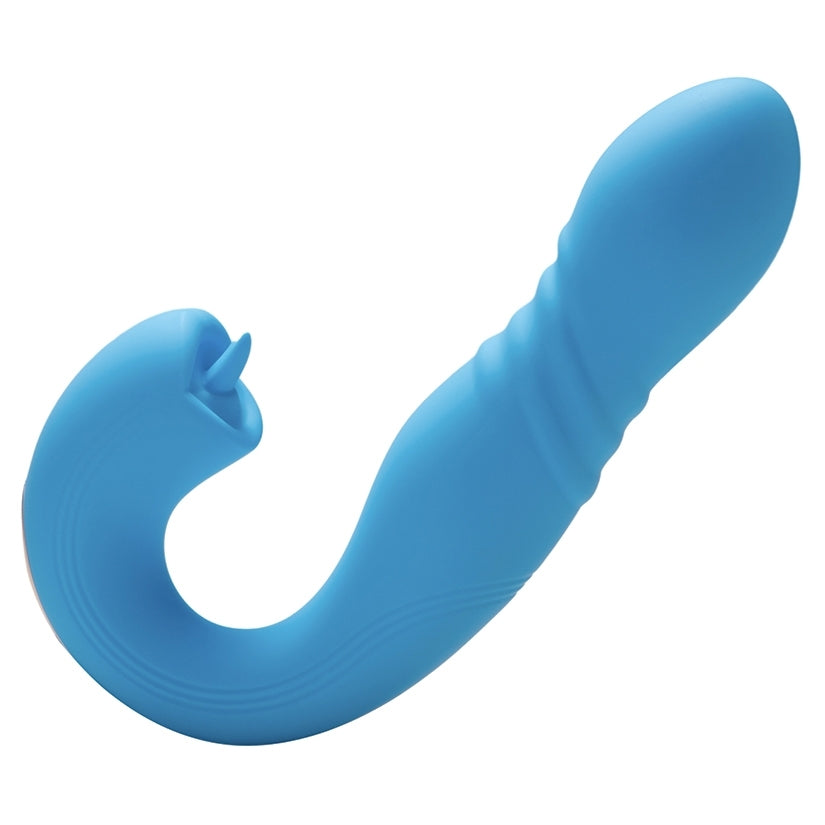 Honey Play Box JOI THRUST G-spot Vibrator & Tongue Clit Licker-Blue
