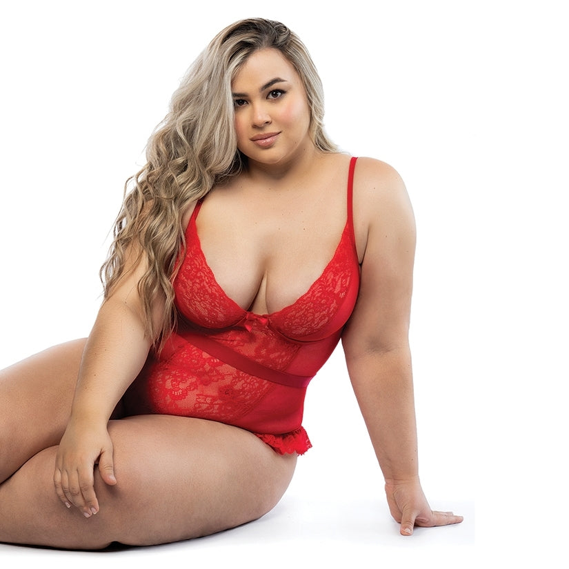 Hello Sexy The Vanessa Bodysuit Curvy-Tiger Lily 1X/2X-Hanging
