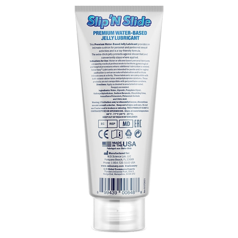 Swiss Navy Slip N Slide Premium Jelly Lubricant 2oz