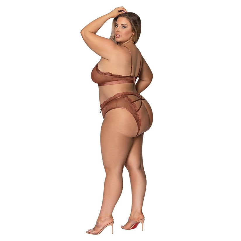 Magic Silk Bralette & G-Panty-Brown QUEEN-Boxed