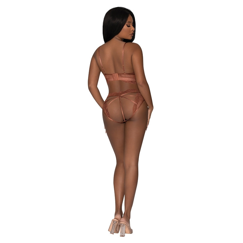Magic Silk Bralette & G-Panty-Brown S/M-Boxed