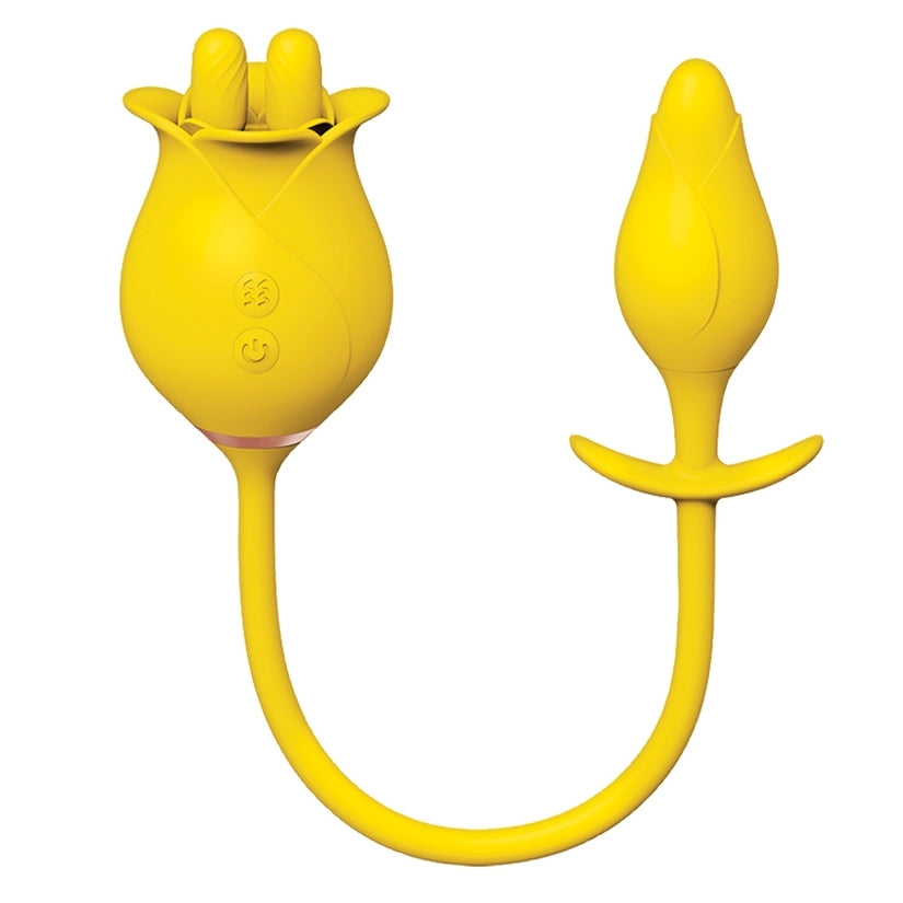 Clit-Tastic Tulip Finger Massager & Pleasure Plug-Yellow