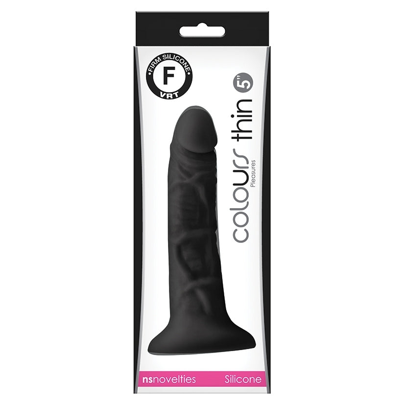 Colours Pleasures Thin Dildo-Black 5