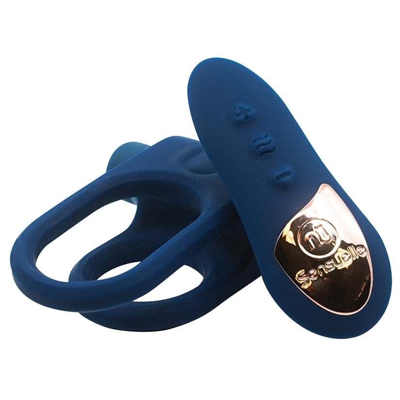 Sensuelle Silicone Remote Control Bullet Ring XLR8-Navy