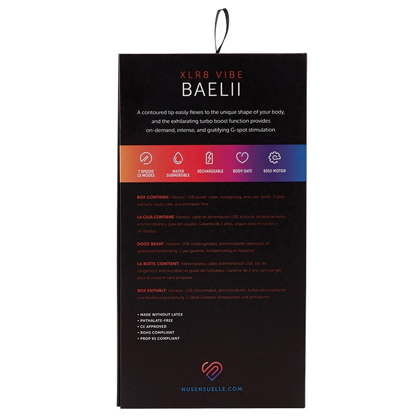 Sensuelle Baelii XLR8 Turbo Flexi Vibe-Electric Blue