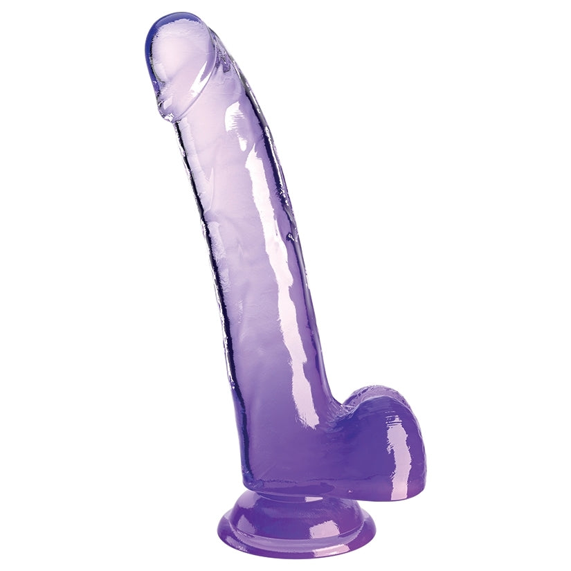 King Cock Clear with Balls-Purple 9