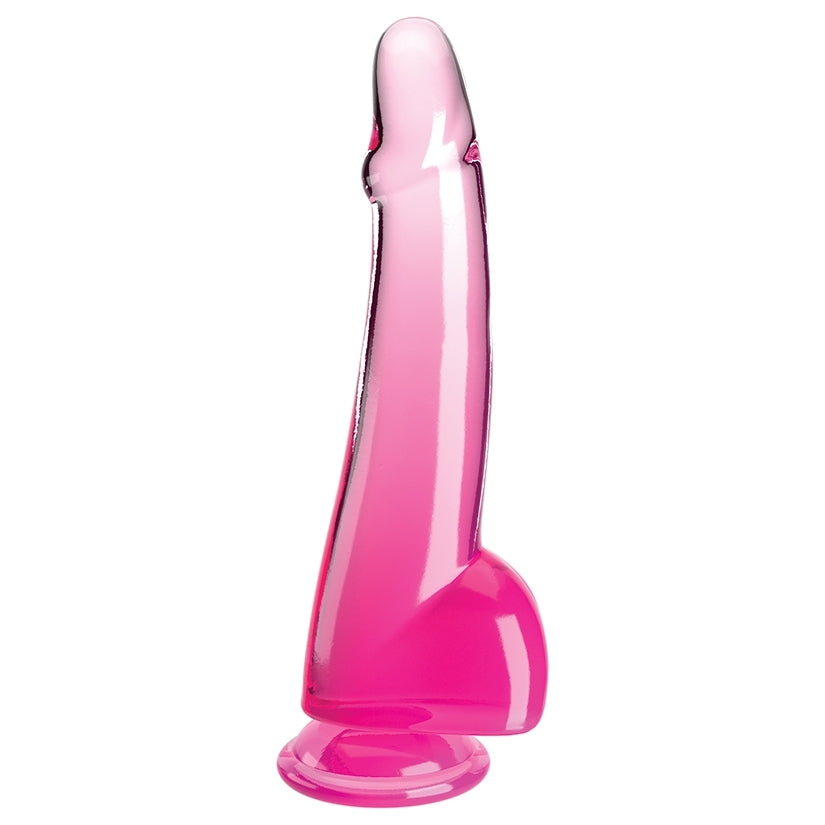 King Cock Clear with Balls-Pink 10