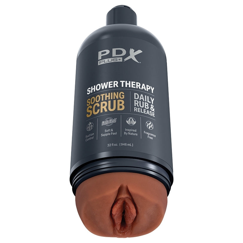 PDX Plus Shower Therapy Soothing Scrub-Brown