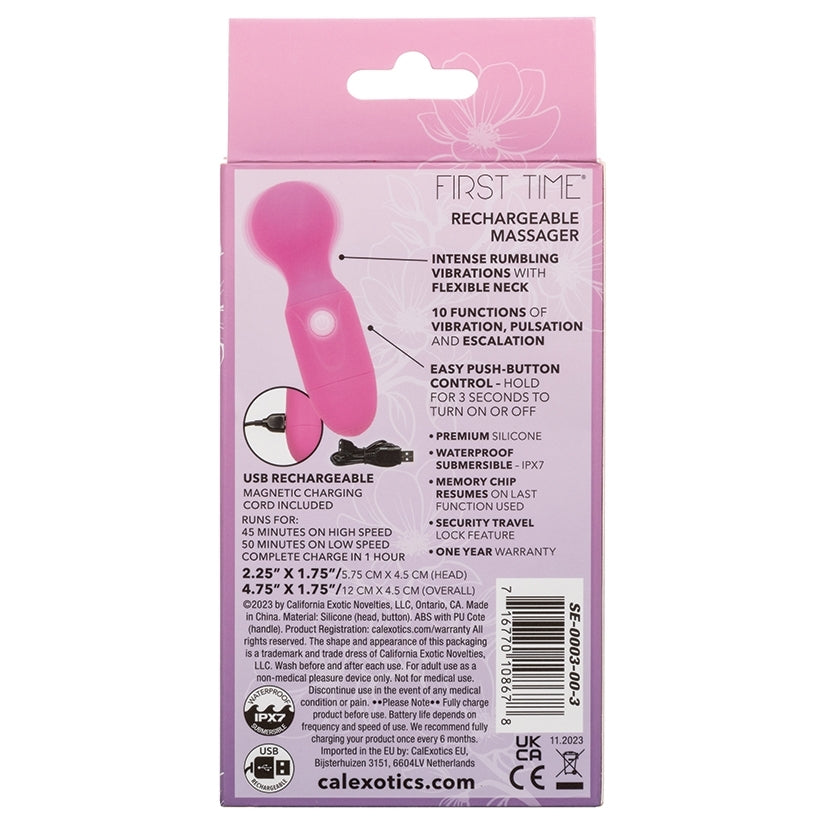 First Time Rechargeable Massager-Pink