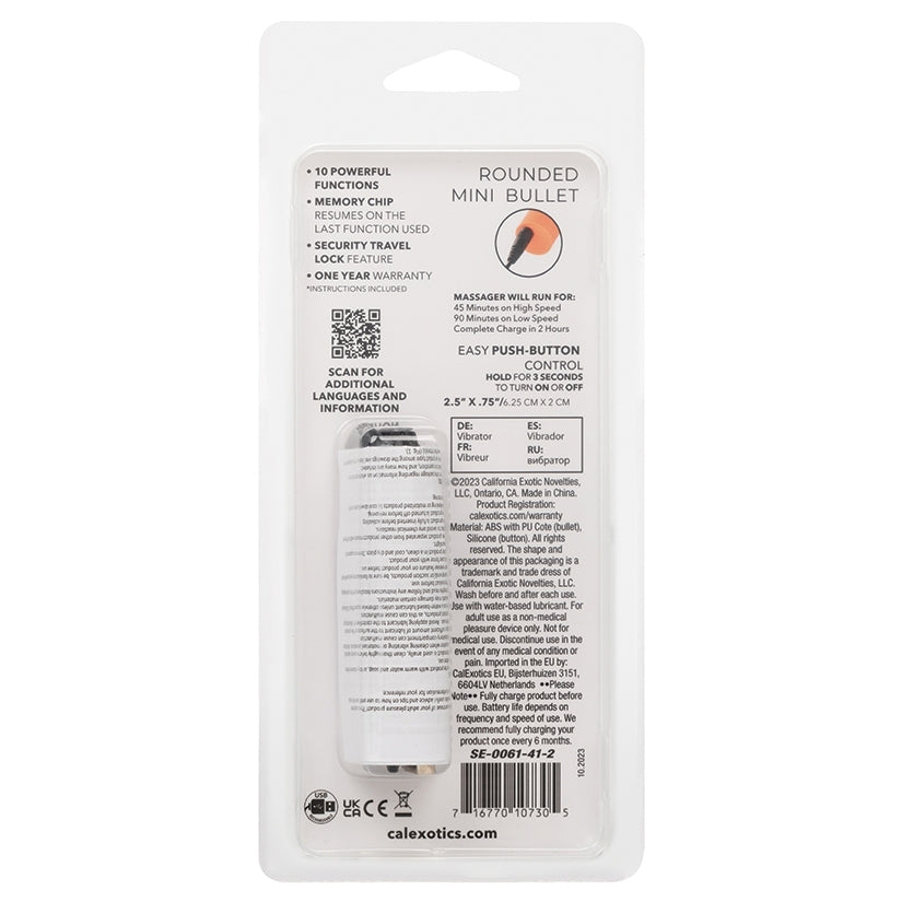 Turbo Buzz Rounded Mini Bullet-Orange