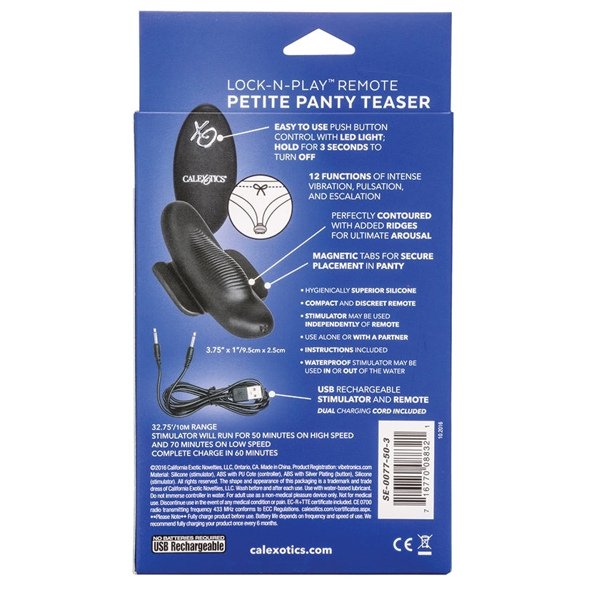 Remote Lock-N-Play Rechargeable Petite Panty Teaser 3.75