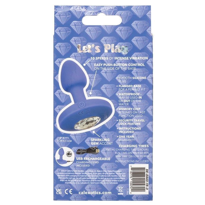 Cheeky Gems Rechargeable Vibrating Probe-Blue Small