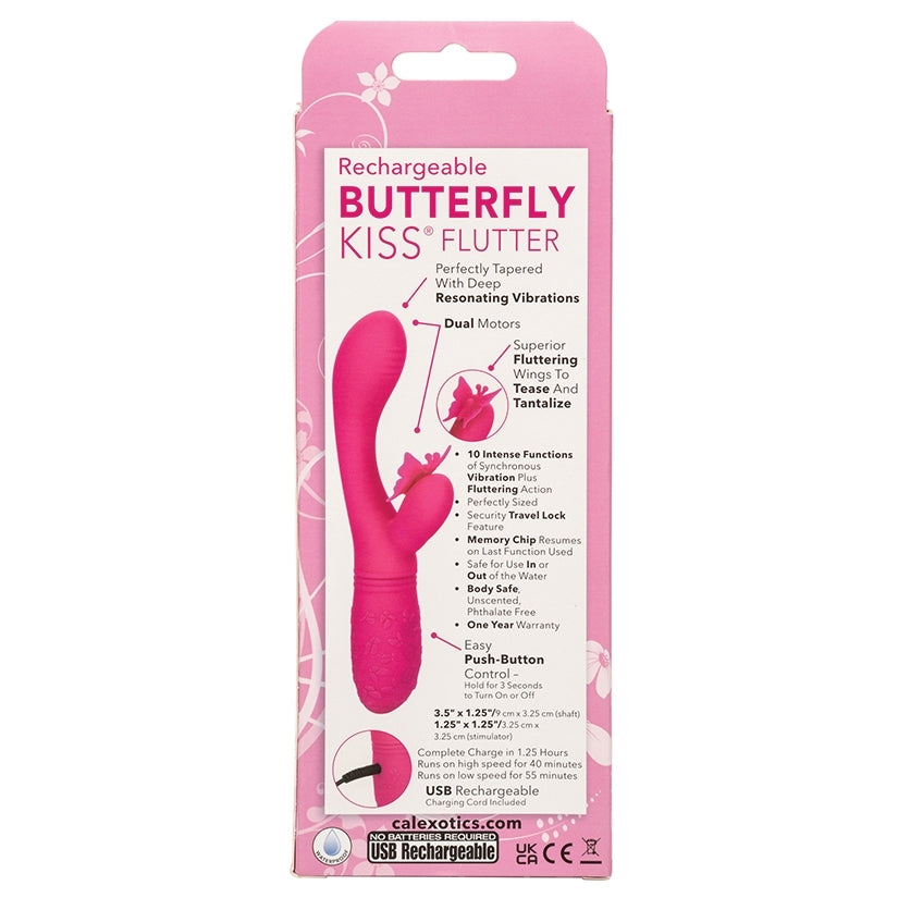 Rechargeable Butterfly Kiss Flutter-Pink