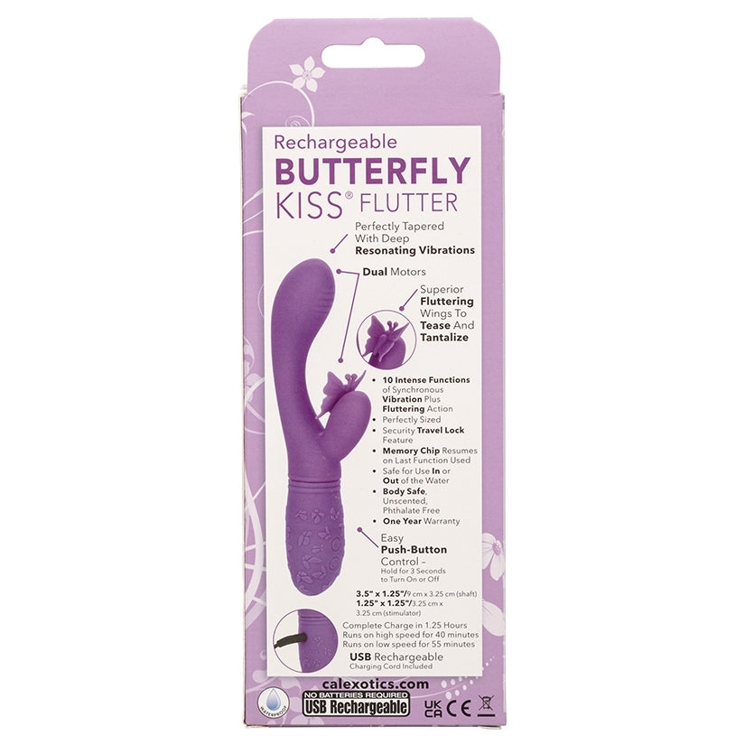 Rechargeable Butterfly Kiss Flutter-Purple