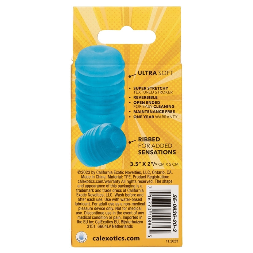 Pop Sock Ribbed-Blue