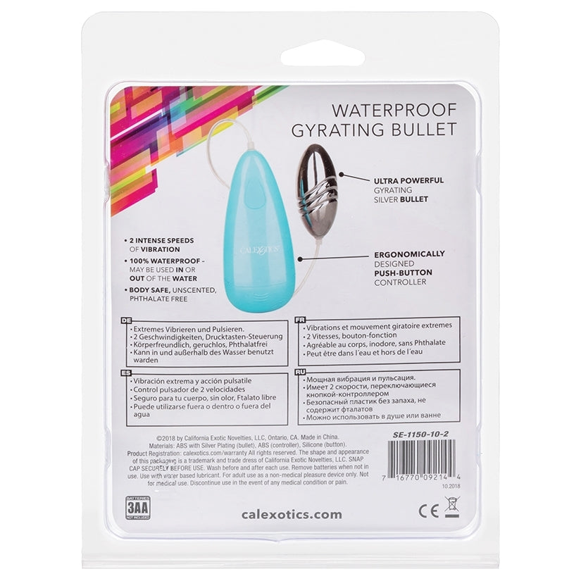 Classic Waterproof Gyrating Bullet-Blue