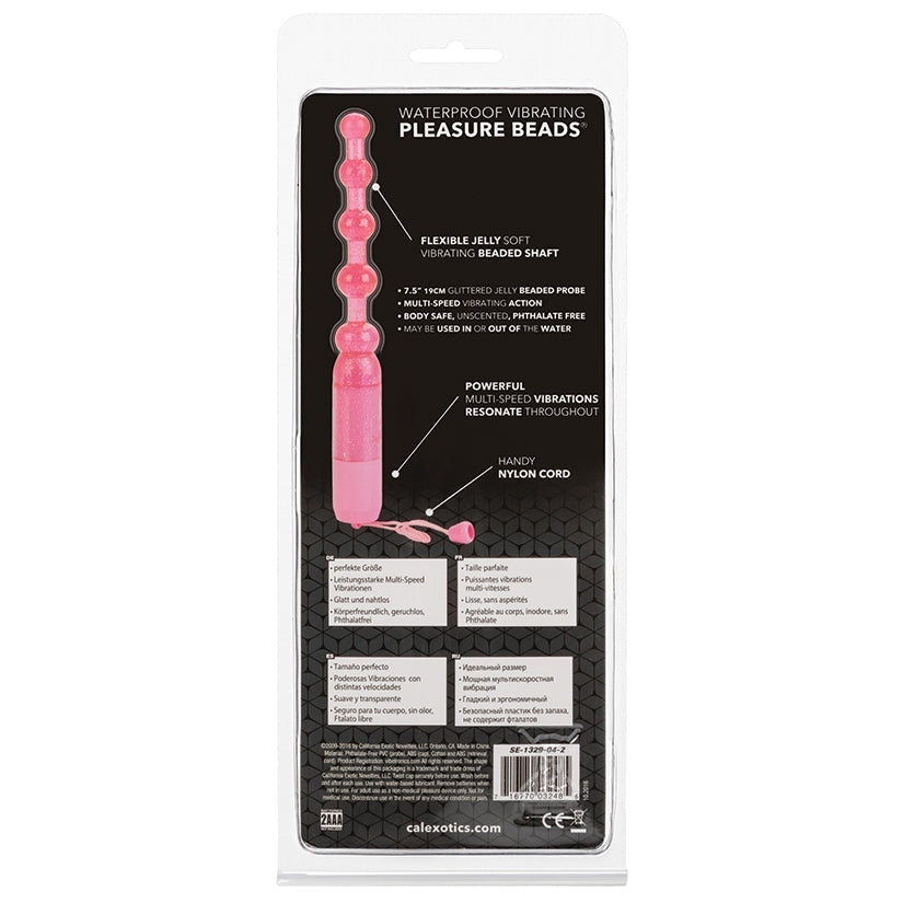 Waterproof Vibrating Pleasure Beads-Pink