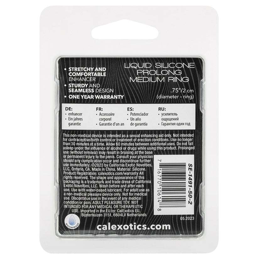 Alpha Liquid Silicone Prolong Medium Ring