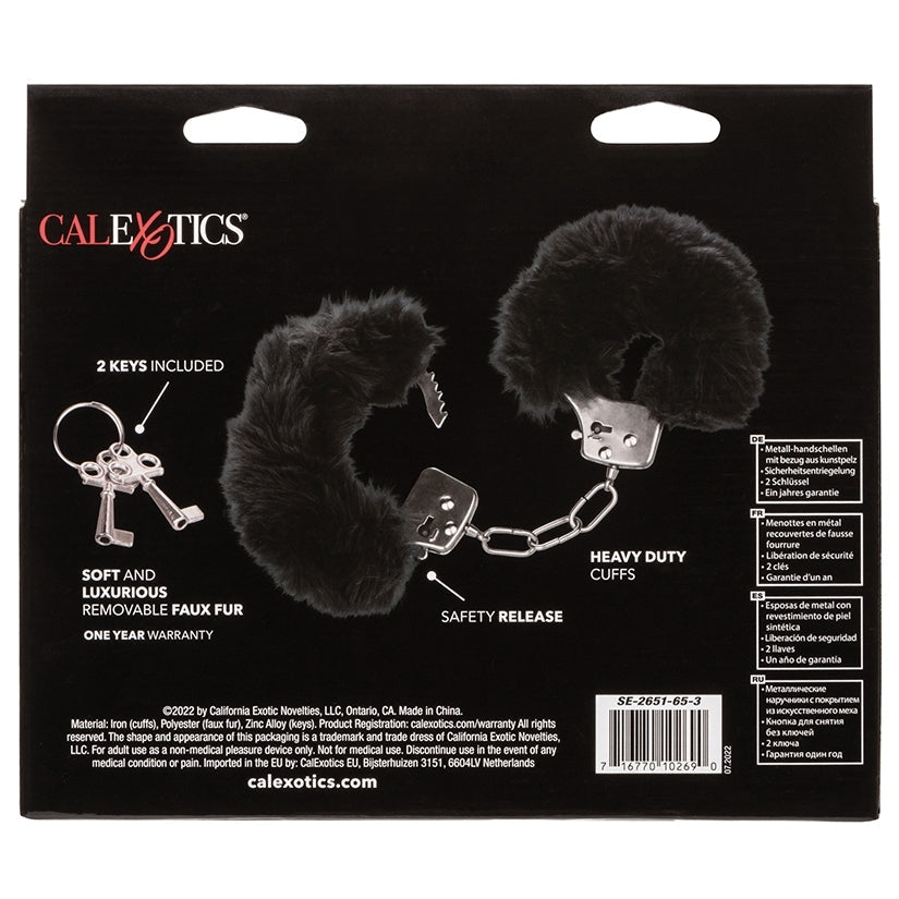 Ultra Fluffy Furry Cuffs-Black