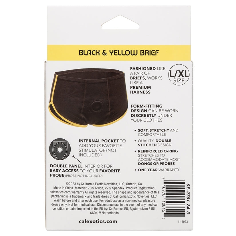 Boundless Brief-Black and Yellow 2XL/3XL