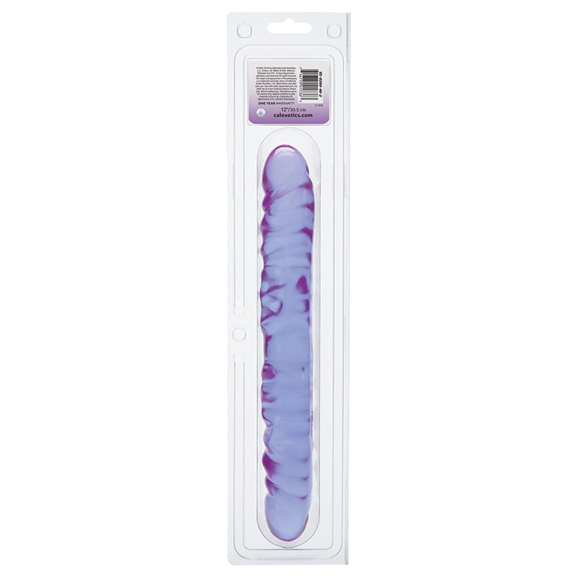 Reflective Gel Veined Double Dong-Purple 12