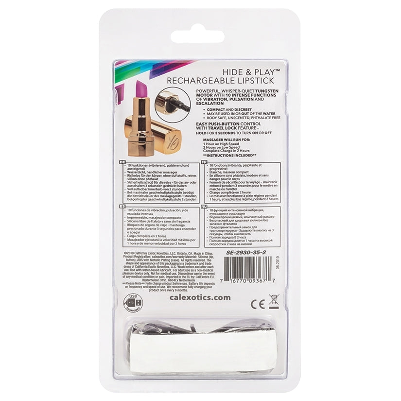 Hide & Play Rechargeable Lipstick-Purple