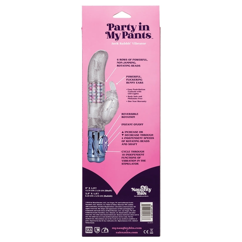 Naughty Bits Party in My Pants Jack Rabbit Vibrator