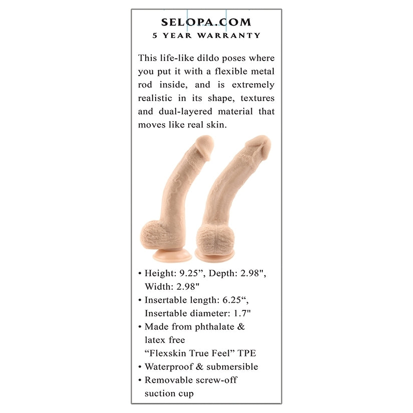 Selopa Natural Feel Flexskin Dildo-Light