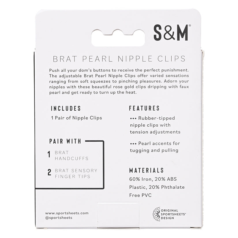 S&M Brat Pearl Nipple Clips