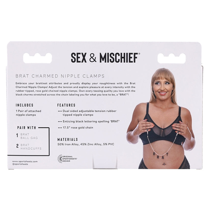 S&M Brat Charmed Nipple Clamps