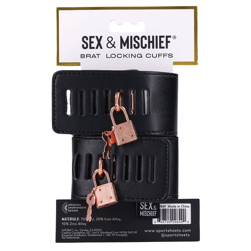 S&M Brat Locking Cuffs