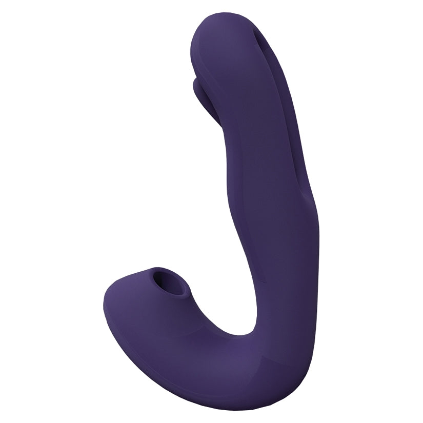 Vive Yuna Rechargeable Dual Action Airwave Vibrator-Purple