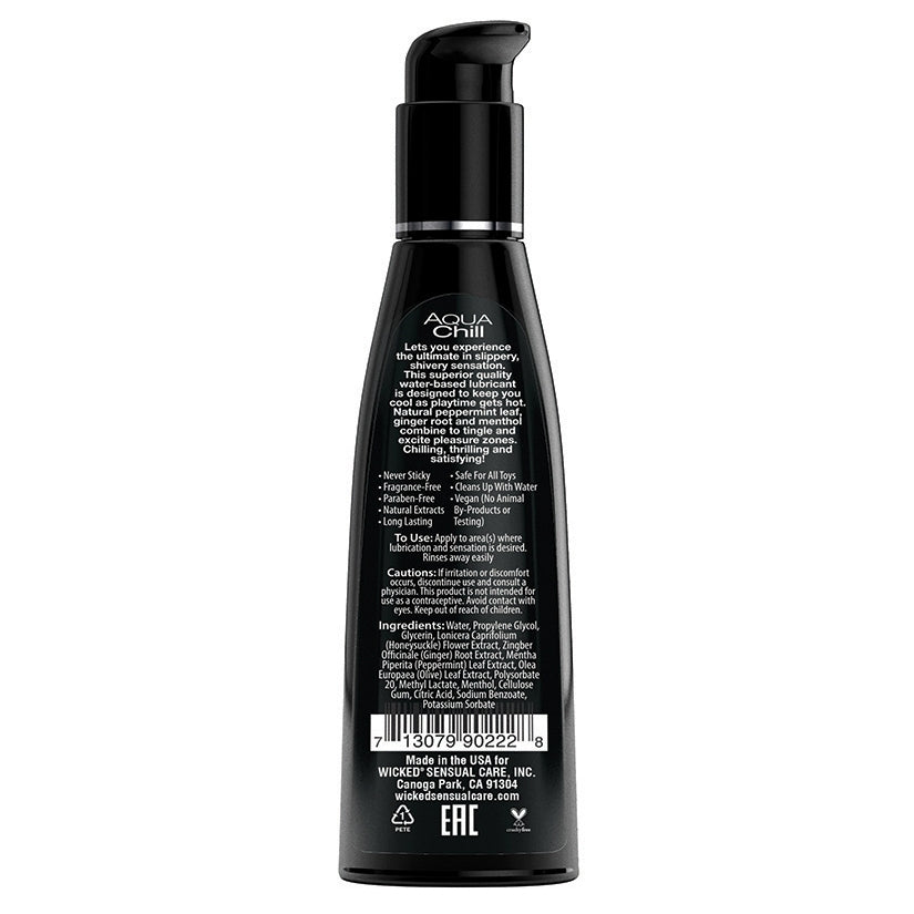 Wicked Aqua Chill Waterbased Cooling Sensation 4oz