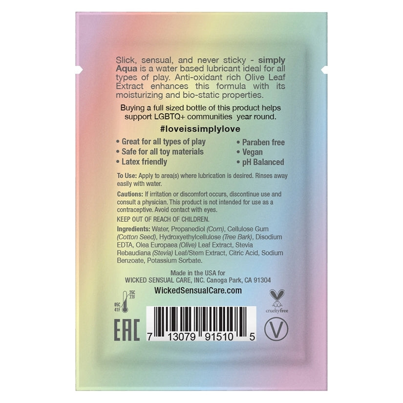 Wicked Sensual Simply Aqua Special Edition Foil Pack 3ml