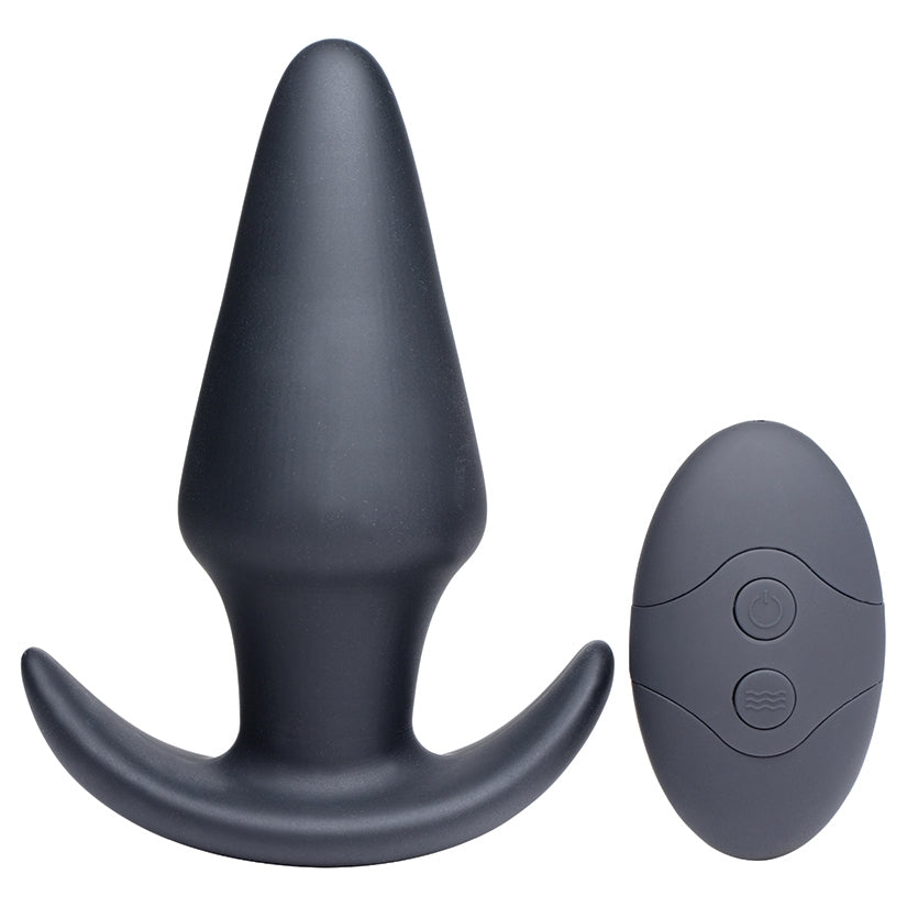 Thump-It Silicone Remote Control Butt Plug-Large Black