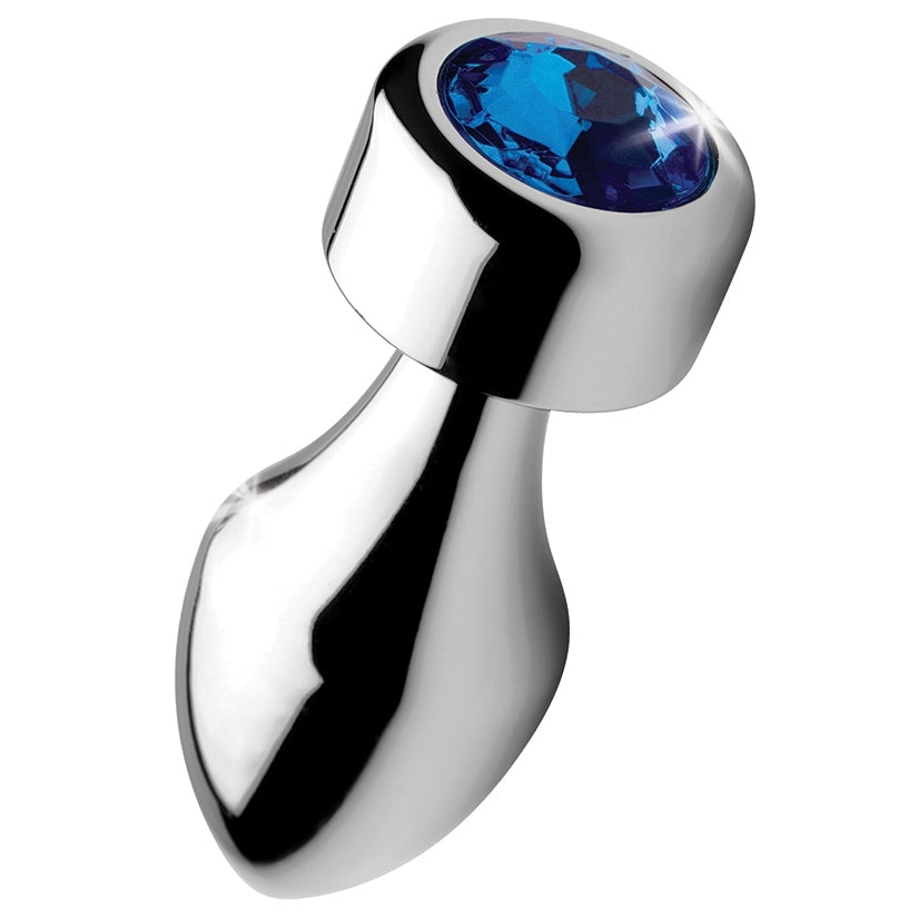 Booty Sparks Weighted Base Aluminum Plug Blue Gem-Small