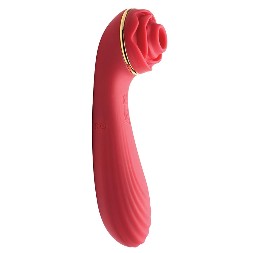 Bloomgasm Passion Petals 10X Silicone Suction Rose Vibrator-Red