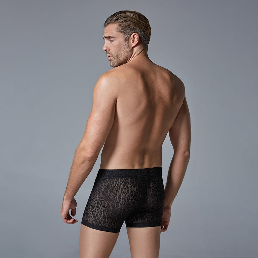 Luca Leopard Boxer-Black S/M-Boxed