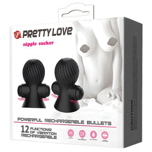 Load image into Gallery viewer, Pretty Love Rechargeable Nipple Suckers-Black
